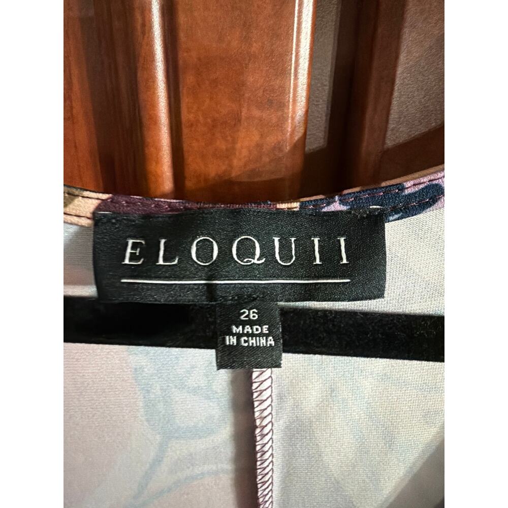 ELOQUII Women's Plus Size Floral Wrap Maxi Dress V-Neck Long Sleeve Size 26 - Picture 4 of 10